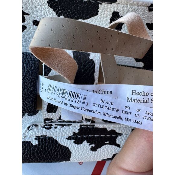 Dairy cow wallet envelope fanny pack belt black white belt women's medium - Picture 5 of 7